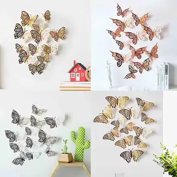 1Pack DIY Domáce Dekorácie Papier detská Izba Dekoroch Motýle 3D Hollow Sa Stena Nálepky Viacúčelový Svadobné Party predmetov