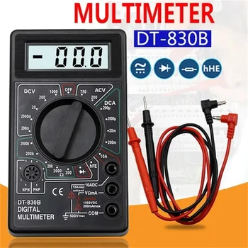 DT830D Prenosný Mini Digitálny Multimeter Tester AVO Meter AC DC Ohm Voltmeter Ammeter Profesionálny LCD Test Vedie