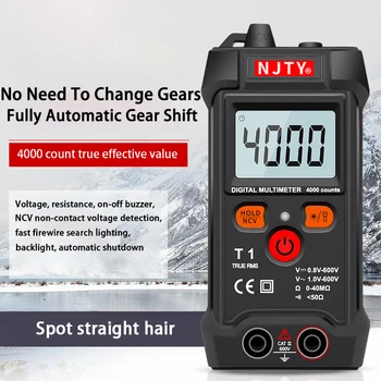 NJTY T1 Mini Digitálny Multimeter Automatique Smart Test True RMS NCV AC DC Napätie Tester Prenosné Elektronické Multimetro Nástroj T5