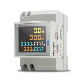 Din lištu Digitálny LCD STRIEDAVÝ Voltmeter Ammeter 40-300V 0-100A Amp Volt Aktívny Power Factor Elektrickej Energie Meter Multi-function