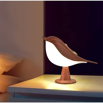 3 Farby Nočná Lampa nápaditosť Prepínač Bezdrôtovej Vták Nočné Svetlo Stmievanie Jas USB Nabíjateľné Tabuľka Lampa na Čítanie